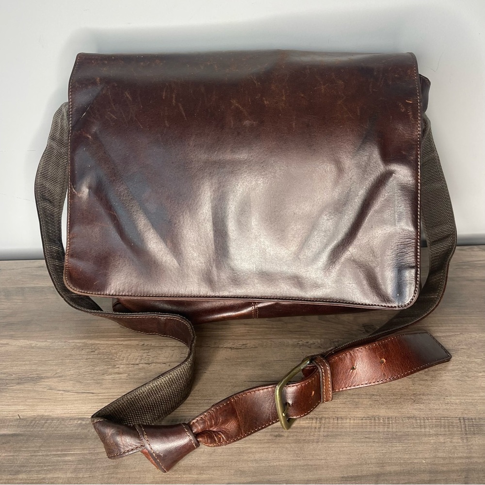 Wilson’s leather‎ hand crafted leather messenger tote bag crossbody